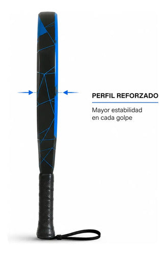 Paleta De Pádel Profesional Diseño Moderno Alto Rendimiento Azul