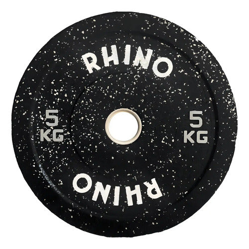 Disco Olimpico Caucho Bumper Crossfit Levantamiento 5kg Negro