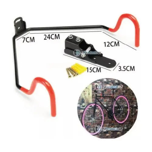 Soporte De Bicicleta Para Pared Horizontal Zuba Negro