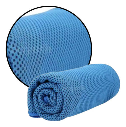 Toalla Refrescante Azul 30 × 80cm Gym Livepro Azul Lisa