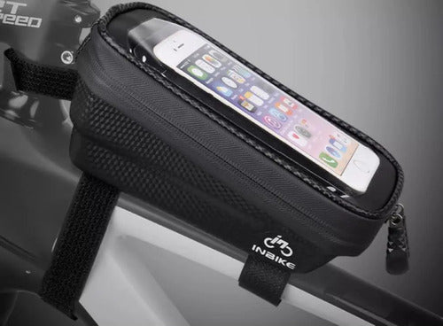Estuche Celular Para Cuadro Bicicleta Impermeable Mmsports Negro