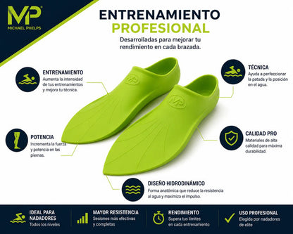 Pata De Rana Michael Phelps Alpha-pro Profesional Natación Multicolor