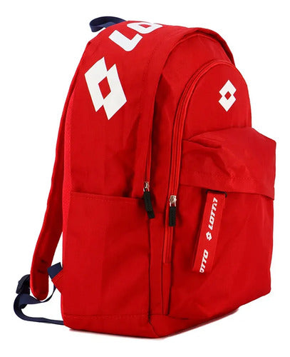 Mochila Lotto Urbana Y Escolar Roja Mmsports Rojo Liso