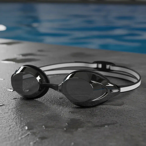 Lente Natación Espejado Speedo 3.0 Vanquisher Mirrored Mm Negro