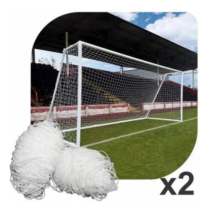 Red De Futbol 11 2mm Nylon 7.5x2.5x0.6m Uv Gismar Blanco