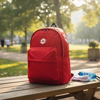 Mochila Lotto Urbana Y Escolar Roja Mmsports Rojo Liso
