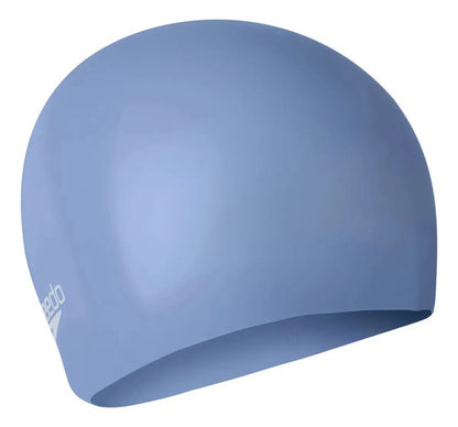 Gorra De Natación Speedo Para Pelo Largo Azul Acero Lisa U
