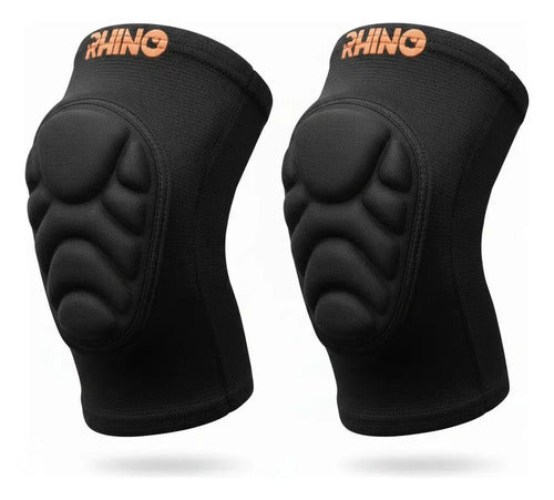 Rodillera Acolchada Rhino Voley Handball Básquet Baile Par Negro M