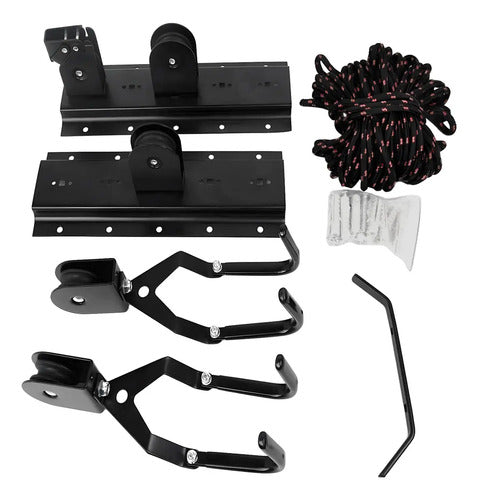 Soporte De Techo Colgar Bicicletas Tabla Surf Kayak- Zuba Color Negro