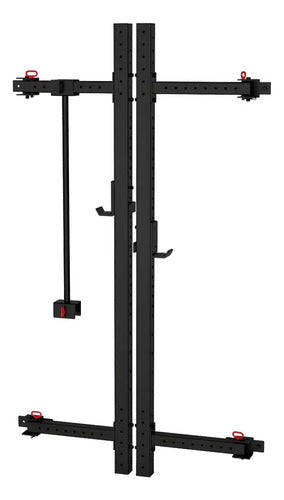 Power Rack Comercial On Wall Plegable Multifunción - Rhino Negro