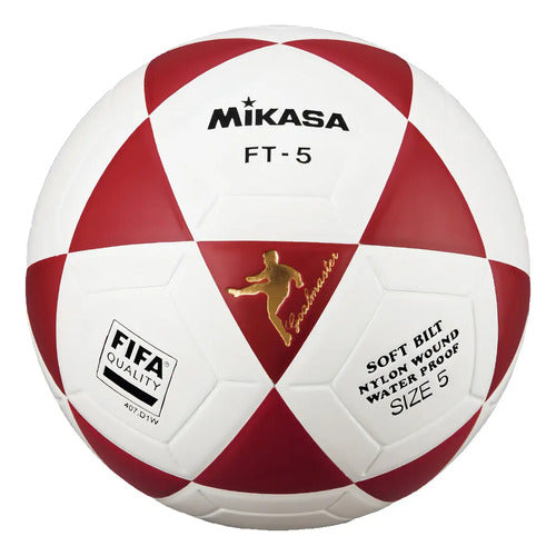 Pelota De Fútbol Mikasa Ft-5bky Nº 5 Color Blanco Y Rojo Blanco/rojo