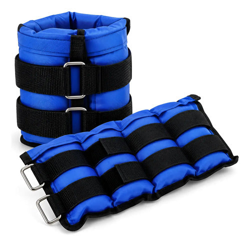 Tobi Pesas 3kg X2 Unidades Entrenamiento Piernas Tobillera Azul