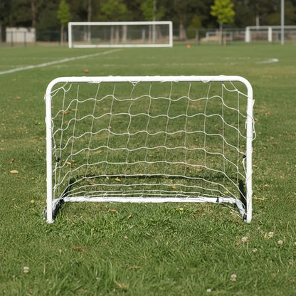 Arco De Fútbol Metálico 120x80 Cm Juego 2 Unid Resistente Blanco