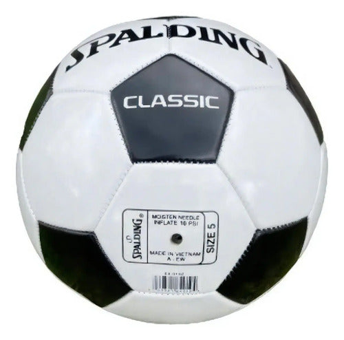 Pelota Spalding Futbol 11 Cancha Tamaño 5 Oficial Color Blanco/negro