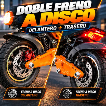 Monopatín Eléctrico Storm 800w 48v Plegable Nfc Adulto Naranja