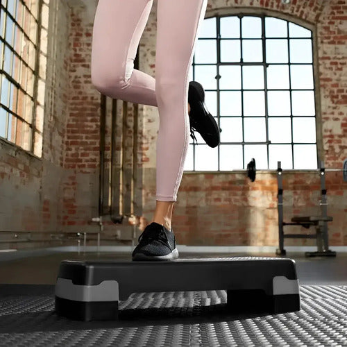 Step Aerobic Umbro Entrenamiento Gym Yoga Baile Regulable Color Gris Oscuro