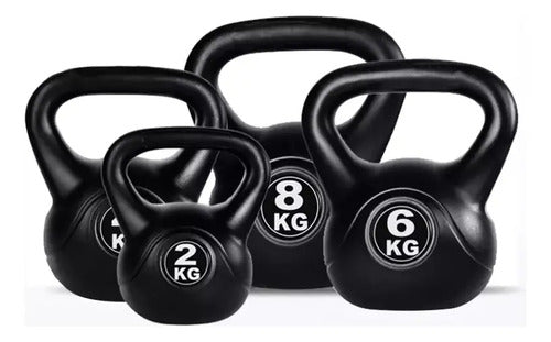 Pesa Rusa 10 Kg Kettlebell Recubierta Negro