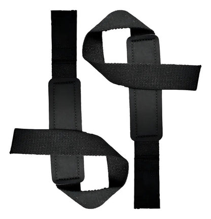 Agarre Para Barra Gym Gimnasio Straps Rhino Color Negra