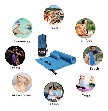 Toalla Microfibra Deporte Secado Rápido, Super Absorbente