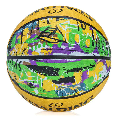 Pelota Basket Spalding Graffiti Tam 7 Verde/amarillo Mmsport Amarillo