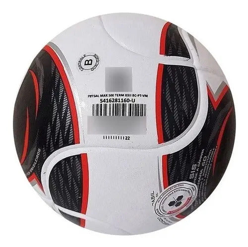 Balón De Fútbol Sala Termotec Xxi Penalty Max 500, Talla Única, Color Negro Blanco