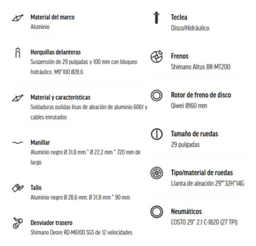 Bicicleta Benelli M23 1.0 Pro Al 29