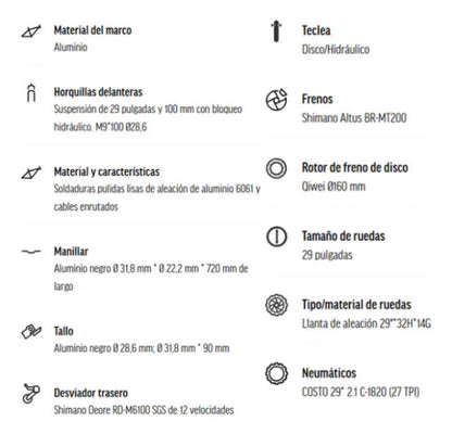 Bicicleta Benelli M23 1.0 Pro Al 29