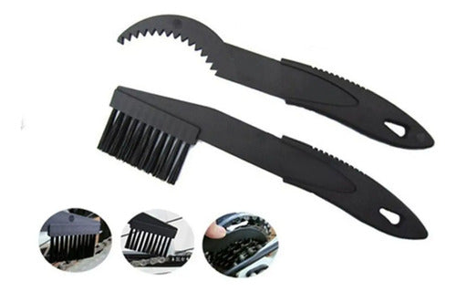 Cepillos Limpia Cadena Y Piñon Para Bicicletas O Motos Negro