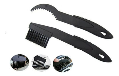 Cepillos Limpia Cadena Y Piñon Para Bicicletas O Motos Negro