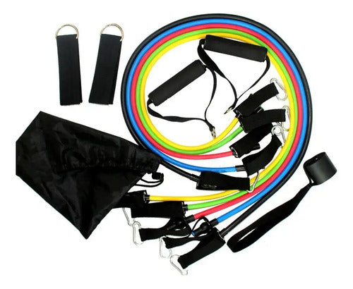 Set 5 Cuerdas Elasticas Resistencia - K'nex Negro