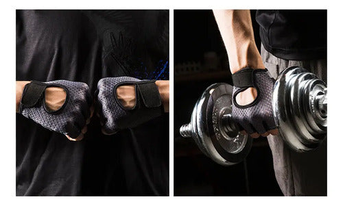 Guantes Pesas Entrenamiento Musculación Y Fitness Rhino Negro Xl Liso