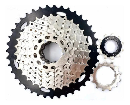 Cassette 8 Velocidades Skilful - 11-42t Plata/negro