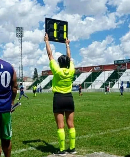 Cartel Pizarra Sustituciones Arbitro - Tiempo Adicional Negro