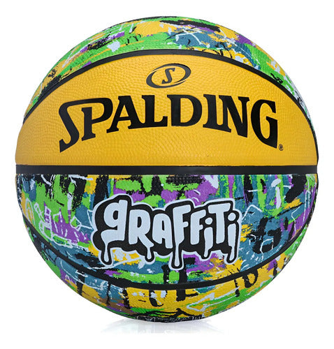 Pelota Basket Spalding Graffiti Tam 7 Verde/amarillo Mmsport Amarillo