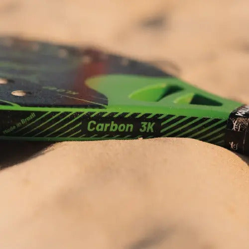 Paleta Beach Tennis Playa Fibra De Carbono 3k Kallango® Negro