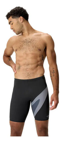 Malla Natacion Jammer Speedo Hyperboom Mmsports Negro Estampado 32