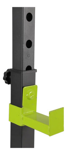 Soporte Barra Regulable Gym Rack Entrenamiento 118cm Negro