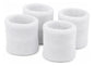 Muñequeras Deportivas Tela Esponja Anchas 10x8cm Set X4 Blanco Unico