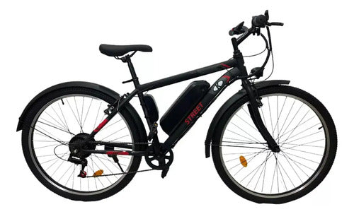 Bicicleta Eléctrica K Street Rodado 27,5 K'nex Negro