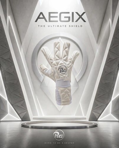 Guante Arquero Rg Profesional Aegix 27 Mmsports Blanco 8
