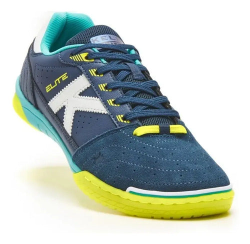 Calzado Futsal Kelme Elite Navy Blue - Lime Mmsports