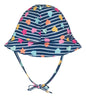 Gorro Niño/a Playa Para El Solo Uv50+ - Kiko E Kika Azul 3 Floreado
