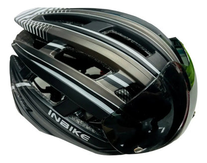 Casco Bicicleta Ciclismo Luz Led - Inbike Negro M