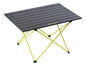 Mesa Camping Hawapi Plegable Portátil Compacta 34x40 Calidad Negro Y Verde Limón