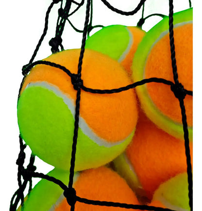 Bolsa Tennis Para 20 Pelotas Beach Tenis Playa Gismar Negro Con Pelotas Multicolor (verde, Naranja Y Amarillo)