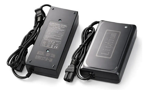 Cargador Bateria 60v 20ah Moto Electrica Accesorios Negro