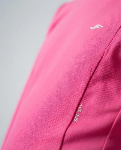 Remera Térmica Manga Larga Niños Elite Uv50+ Mmsports Rosa Chicle Liso 6