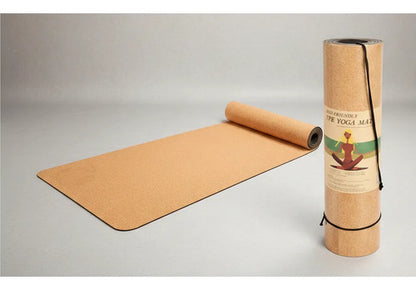 Mat De Yoga De Corcho Natural Antideslizante Eco Friendly Marrón Claro