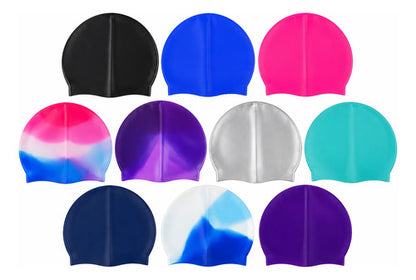 Pack X10 Gorras Natación Silicona Colores Surtidos Piscina Surtido Adulto