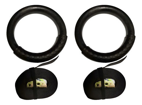 Anillas De Crossfit Knex Gimnasia Gimnasio Entrenamiento Negro